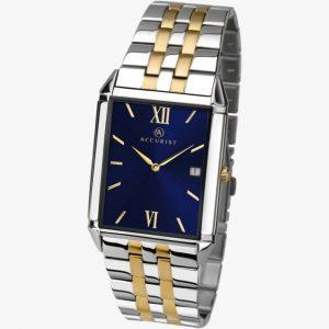 Men's Watch, Accurist, Stainless Steel, Blue Dial, Analogue Display