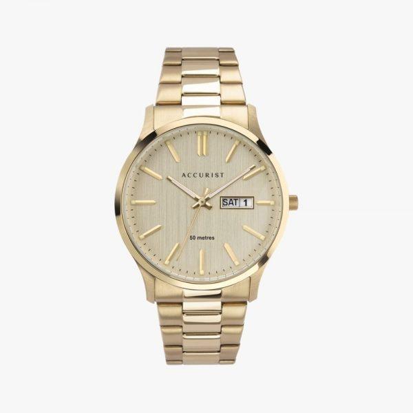 Accurist, Men's Watch, Stainless Steel, Gold Plated, Analogue