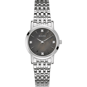 Bulova ladies diamond silver steel bracelet watch